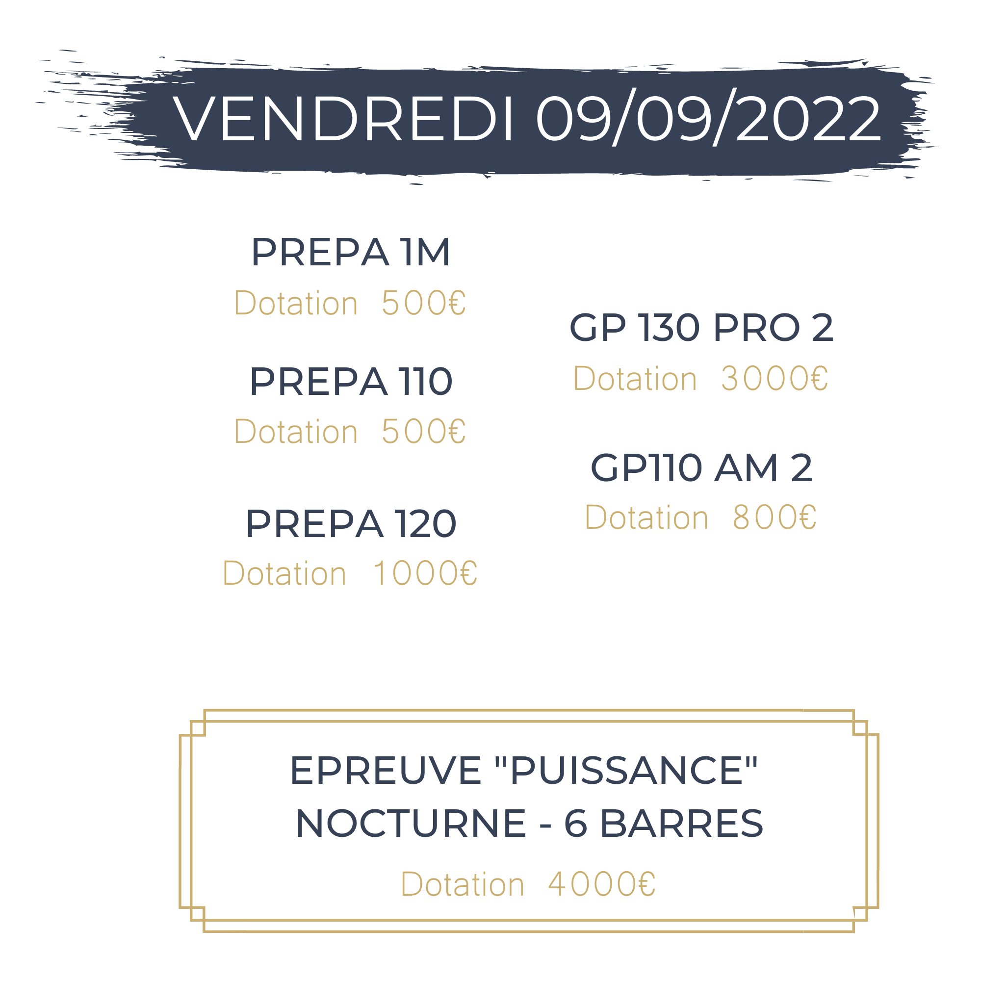 Programme de compétition du vendredi